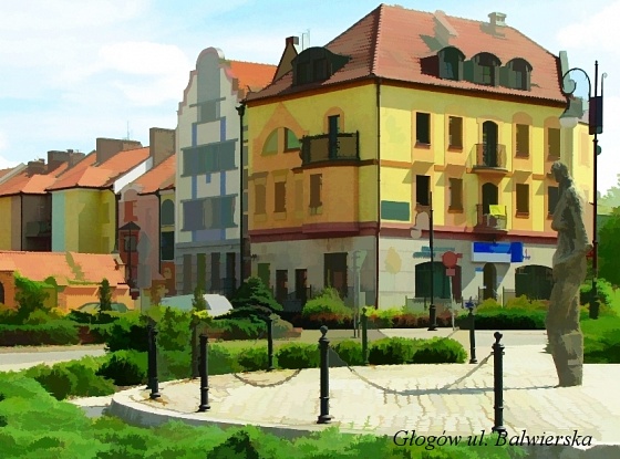 Zdjęcie. Głogów. Tytuł: "Głogów ul. Balwierska".