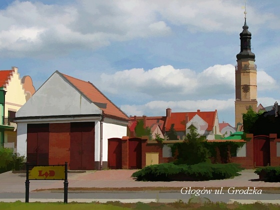 Zdjęcie. Głogów. Tytuł: "Głogów ul. Grodzka".